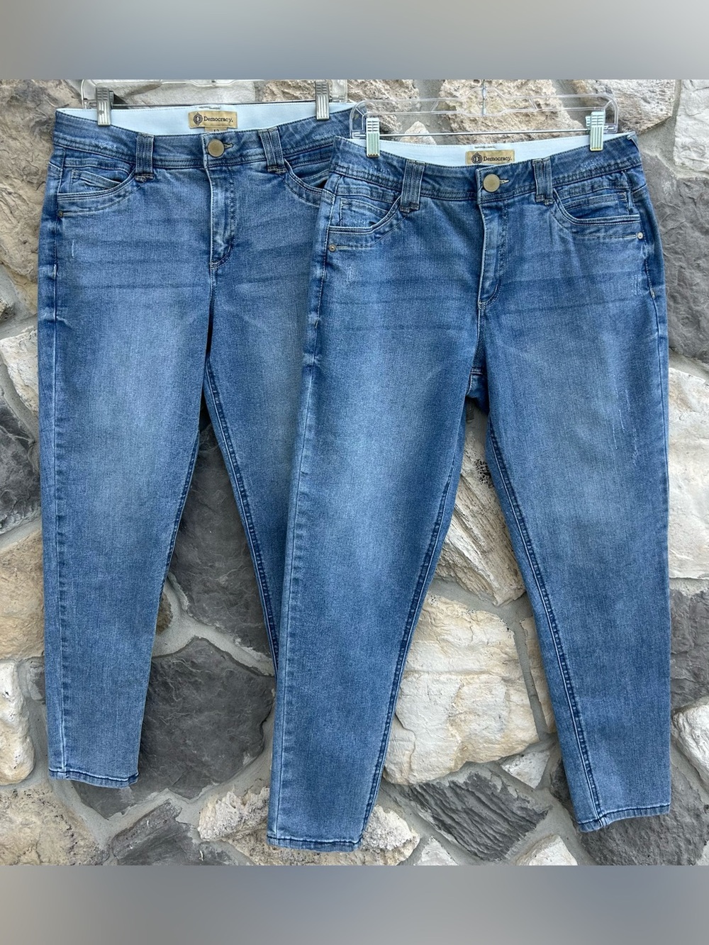 Democracy Ab Technology Jeans Size 12 *LOT OF 2* Slimming Denim Tummy Control